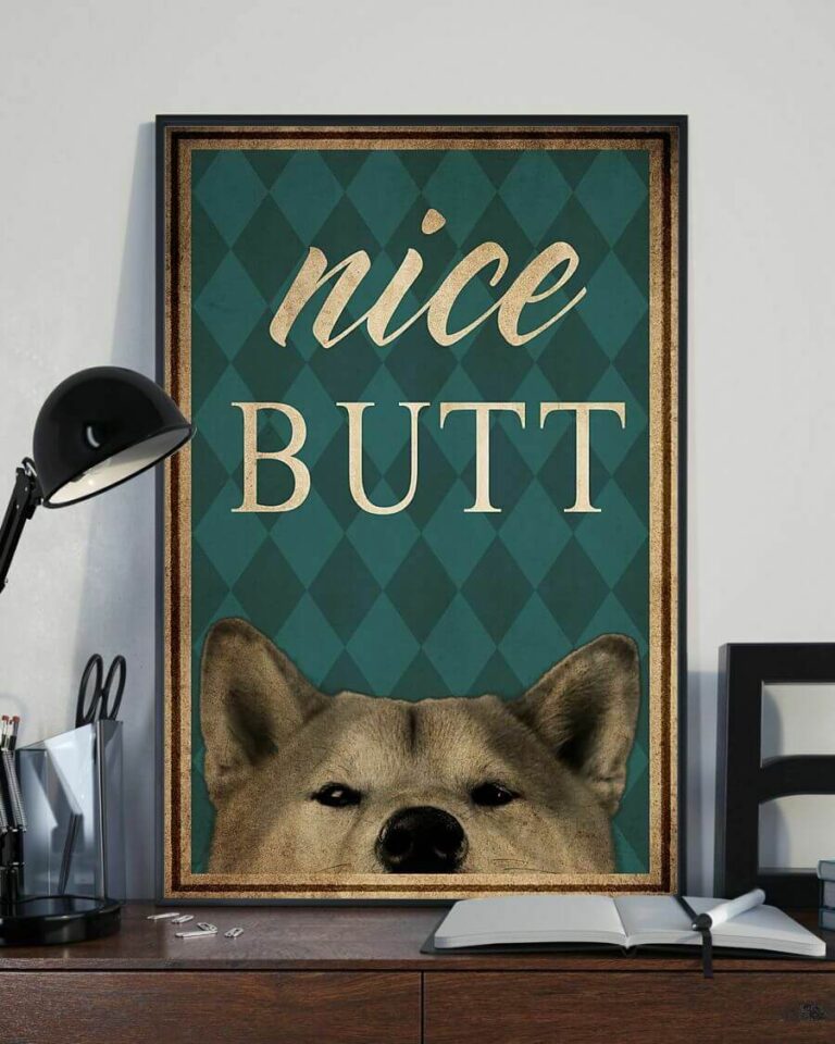 Nice Butt Shiba Inu Dog Vintage Poster