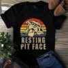 I Love My Pit Retro Vintage Resting Pit Face Pitbull Dog Tshirt