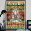 March Girl the Soul of a Witch the Fire of a Lioness Yoga Meditation Poster