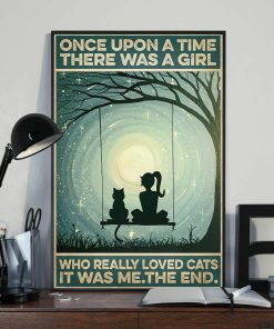 Once Upon a Time There Was a Girl Who Really Loved Cats Moon Poster