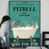 Pitbull and Co Bath Soap Wash Your Pits Red Cap Dog Poster 2 Pitbull and Co Bath Soap Wash Your Pits Red Cap Dog Poster