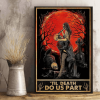Till Death Do Us Part Skull Red Moon Poster