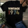 Vintage 1974 Years Old Tshirt 2 Vintage 1974 years old Unisex Men Women Tshirt