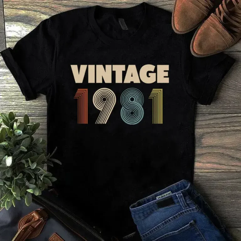 Vintage 1981 years old Unisex Men Women Tshirt