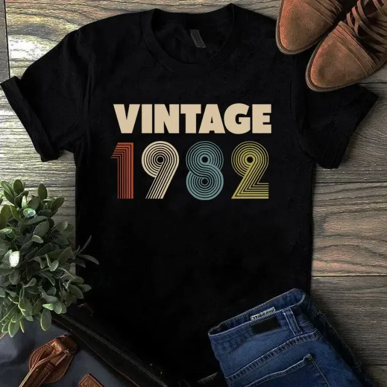 Vintage 1982 years old Unisex Men Women Tshirt