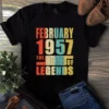 February 1957 The Birth Of Legends Vintage Unisex Tshirt