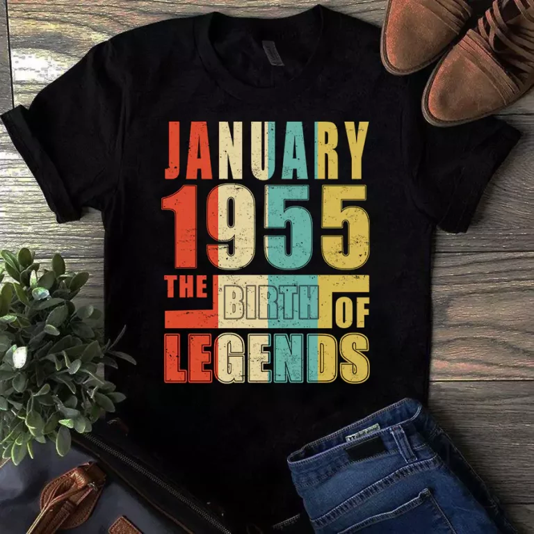 January 1955 The Birth Of Legends Vintage Unisex Tshirt