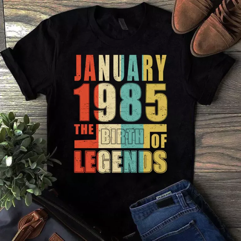 January 1985 The Birth Of Legends Vintage Unisex Tshirt