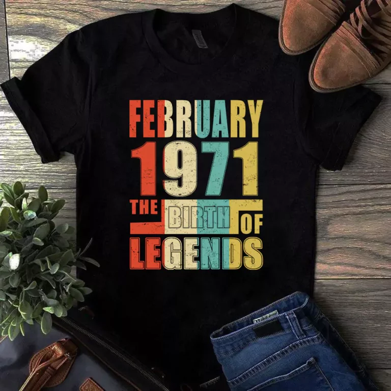 February 1971 The Birth Of Legends Vintage Unisex Tshirt