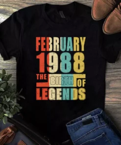 February 1988 The Birth Of Legends Vintage Unisex Tshirt