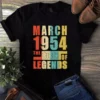 March 1954 The Birth Of Legends Vintage Unisex Tshirt