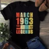 March 1963 The Birth Of Legends Vintage Unisex Tshirt 2 March 1963 The Birth Of Legends Vintage Unisex Tshirt