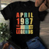 April 1987 The Birth Of Legends Vintage Unisex Tshirt 2 April 1987 The Birth Of Legends Vintage Unisex Tshirt