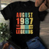 August 1987 The Birth Of Legends Vintage Unisex Tshirt 3 August 1987 The Birth Of Legends Vintage Unisex Tshirt