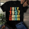 July 1957 The Birth Of Legends Vintage Unisex Tshirt 2 July 1957 The Birth Of Legends Vintage Unisex Tshirt