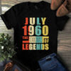 July 1960 The Birth Of Legends Vintage Unisex Tshirt