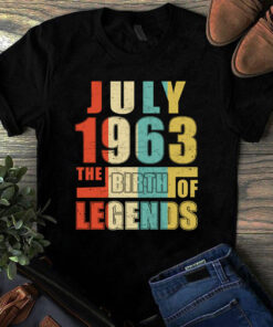 July 1963 The Birth Of Legends Vintage Unisex Tshirt