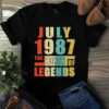 July 1987 The Birth Of Legends Vintage Unisex Tshirt 3 July 1987 The Birth Of Legends Vintage Unisex Tshirt