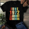 June 1972 The Birth Of Legends Vintage Unisex Tshirt 3 June 1972 The Birth Of Legends Vintage Unisex Tshirt