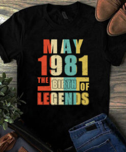 May 1981 The Birth Of Legends Vintage Unisex Tshirt