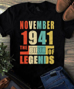 November 1941 The Birth Of Legends Vintage Unisex Tshirt