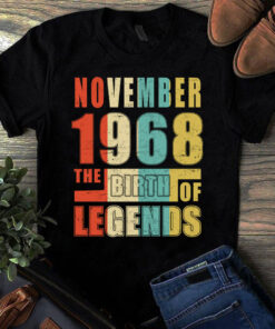 November 1968 The Birth Of Legends Vintage Unisex Tshirt