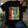 October 1963 The Birth Of Legends Vintage Unisex Tshirt 3 October 1963 The Birth Of Legends Vintage Unisex Tshirt