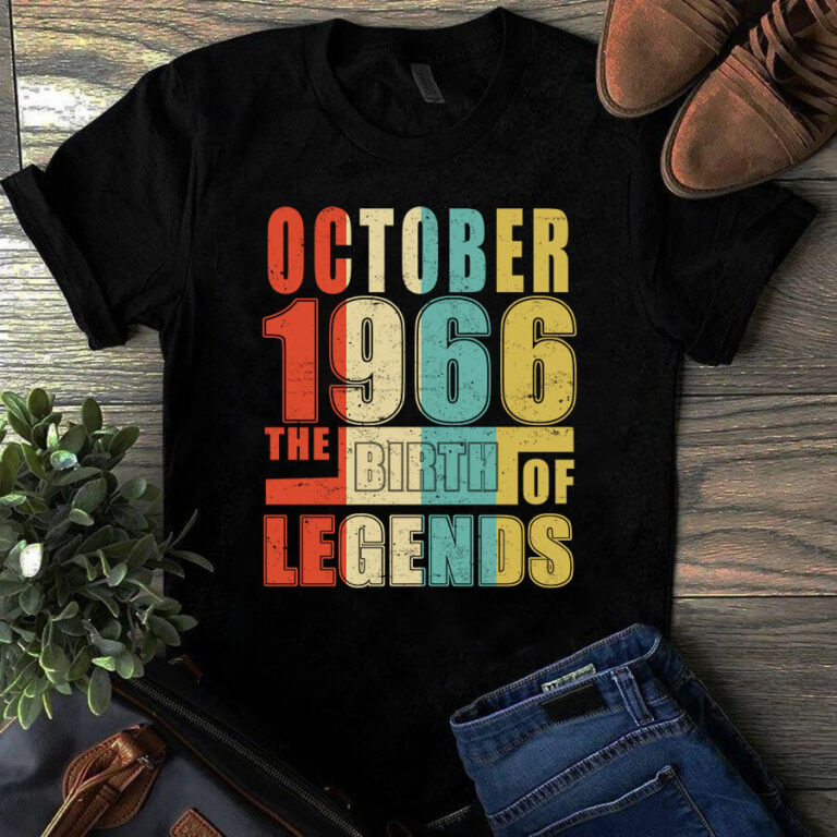 October 1966 The Birth Of Legends Vintage Unisex Tshirt