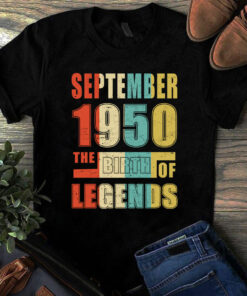 September 1950 The Birth Of Legends Vintage Unisex Tshirt