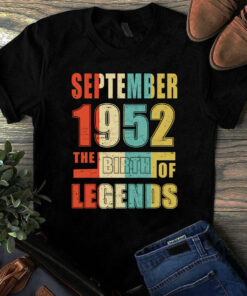 September 1952 The Birth Of Legends Vintage Unisex Tshirt
