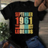 September 1961 The Birth Of Legends Vintage Unisex Tshirt 2 September 1961 The Birth Of Legends Vintage Unisex Tshirt