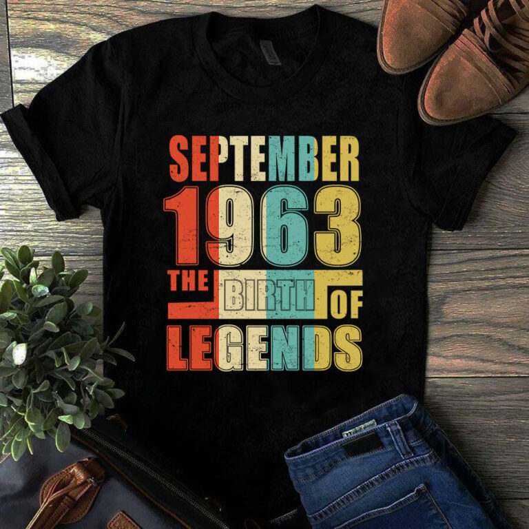 September 1963 The Birth Of Legends Vintage Unisex Tshirt