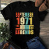 September 1971 The Birth Of Legends Vintage Unisex Tshirt 3 September 1971 The Birth Of Legends Vintage Unisex Tshirt