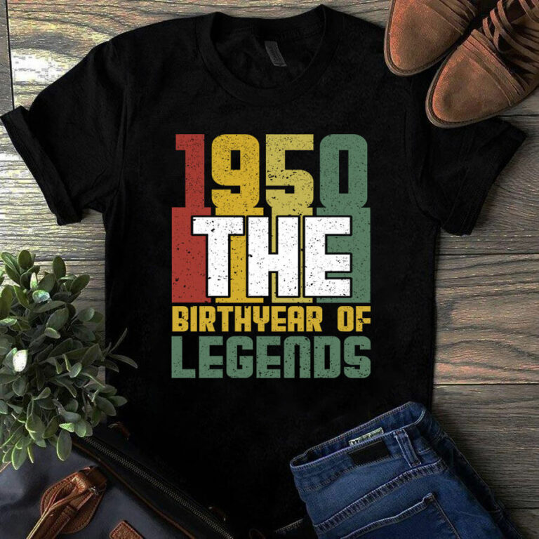 1950 The Birthyear of Legends Vintage Tshirt