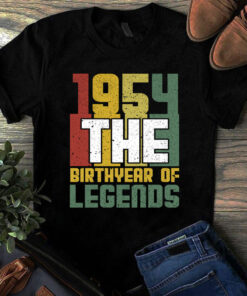 1954 The Birthyear Of Legends Vintage Tshirt