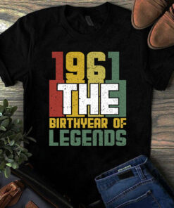 1961 The Birthyear Of Legends Vintage Tshirt
