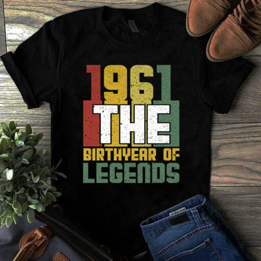 1961 The Birthyear Of Legends Vintage Tshirt