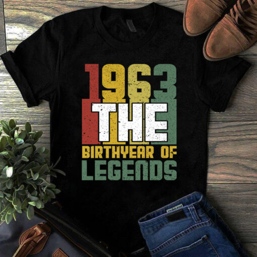 1963 The Birthyear Of Legends Vintage Tshirt