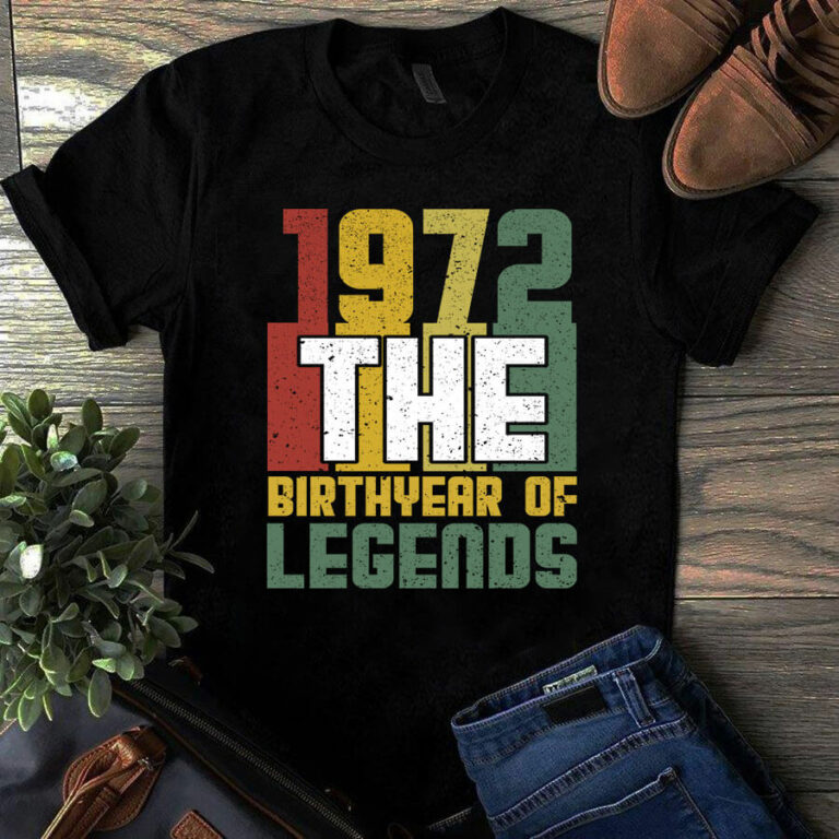 1972 The Birthyear of Legends Vintage Tshirt
