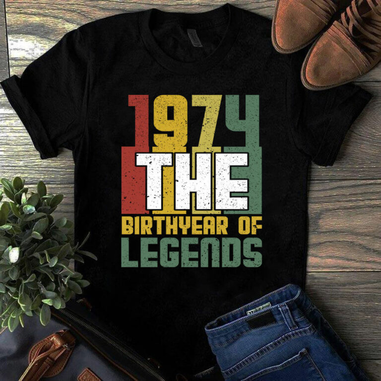 1974 The Birthyear of Legends Vintage Tshirt