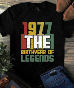 1977 The Birthyear Of Legends Vintage Tshirt