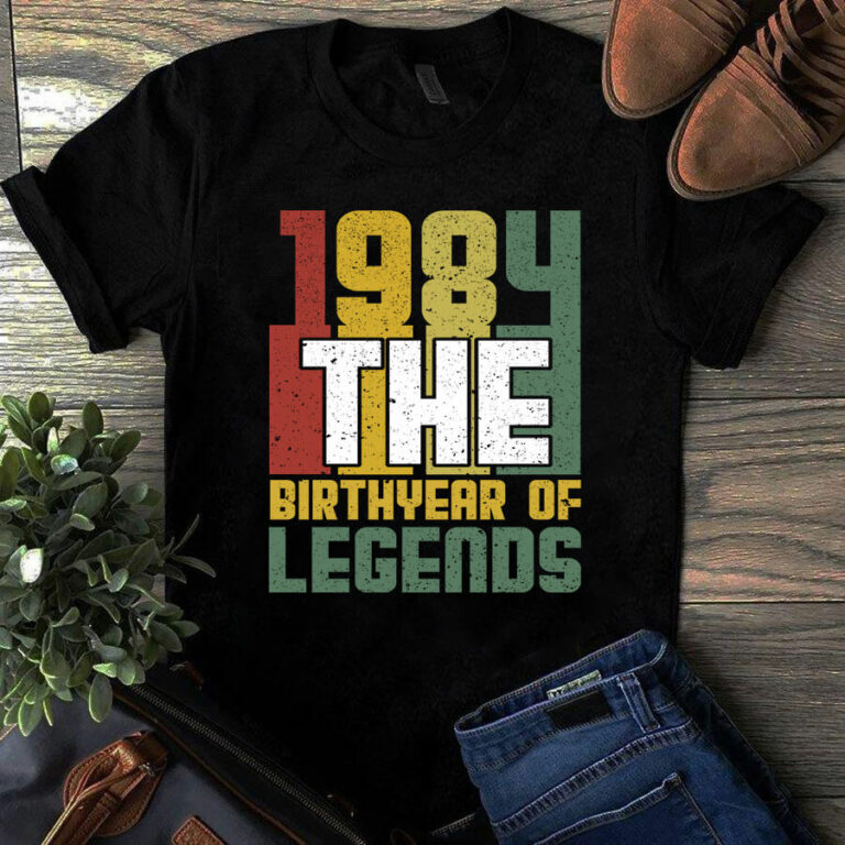1984 The Birthyear of Legends Vintage Tshirt