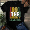 1991 The Birthyear Of Legends Vintage Tshirt 3 1991 The Birthyear of Legends Vintage Tshirt