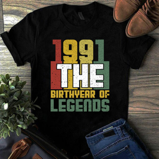 1991 The Birthyear Of Legends Vintage Tshirt