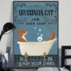 Abyssinian Cat And Co Bath Soap Wash Your Paws Poster 2 Abyssinian Cat and Co Bath Soap Wash Your Paws Poster