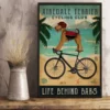 Airedale Terrier Cycling Club Life Behind Bars Dog Poster
