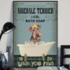 Airedale Terrier and Co Bath Soap Wash Your Paws Airedale Terrier Dog Poster