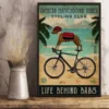 American Staffordshire Terrier Cycling Club Life Behind Bars Dog Poster