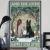 And She Lived Happily Ever After Black German Shepherd Dog Poster