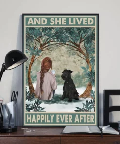 And She Lived Happily Ever After Black Miniature Schnauzer Dog Poster
